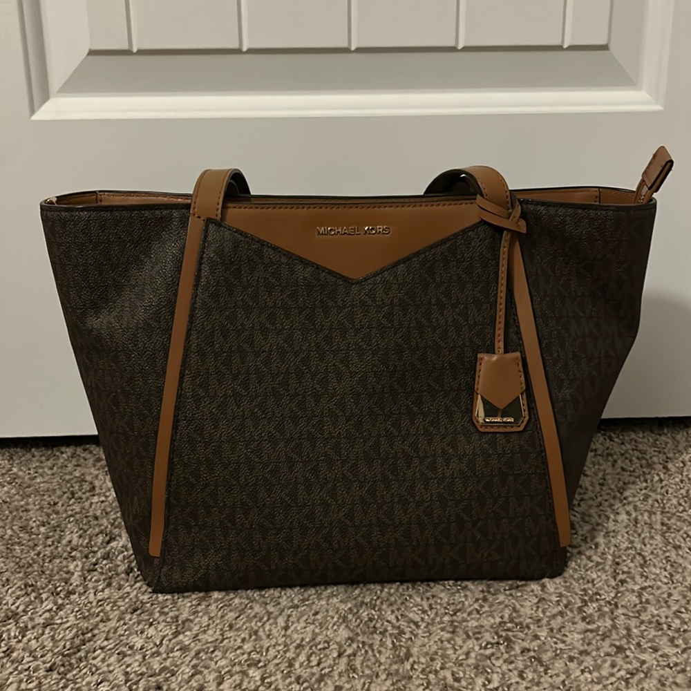 Michael Kors Brown Whitney Shoulder Tote Bag